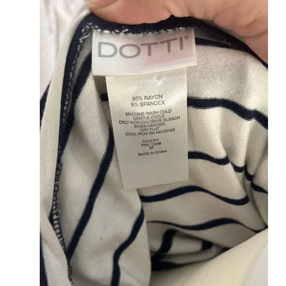 Dotti Women's Size M Navy Striped Nautical Hooded Swimsuit Cover Sundress #0157 - Picture 6 of 7